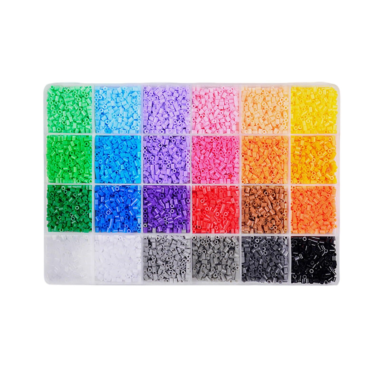 12000 Fuse Beads 2.6mm 24 Multicolour Iron Pixel Art Beads Craft Kit Kids DIY Activity Birthday Christmas Gift Set (BA, 19 * 13 * 2)