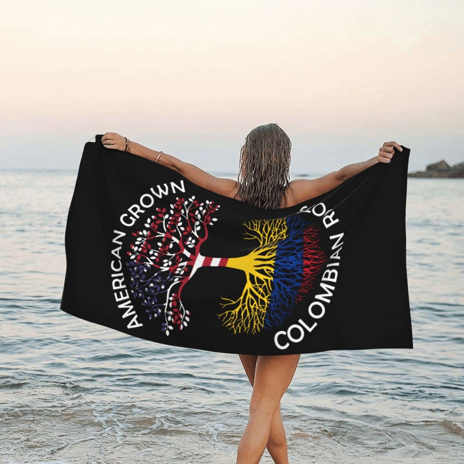 Serviette de plage sans sable ultra absorbante et drap de bain facile à entretenir