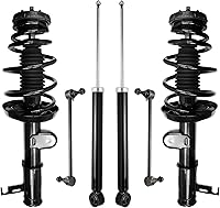 Vista 33 de Detroit Axle - Kit de suspensión de 6 piezas para Chevy GMC Silverado Sierra 1500 2007-2013 [sin suspensión electrónica] Puntales delanteros, barras