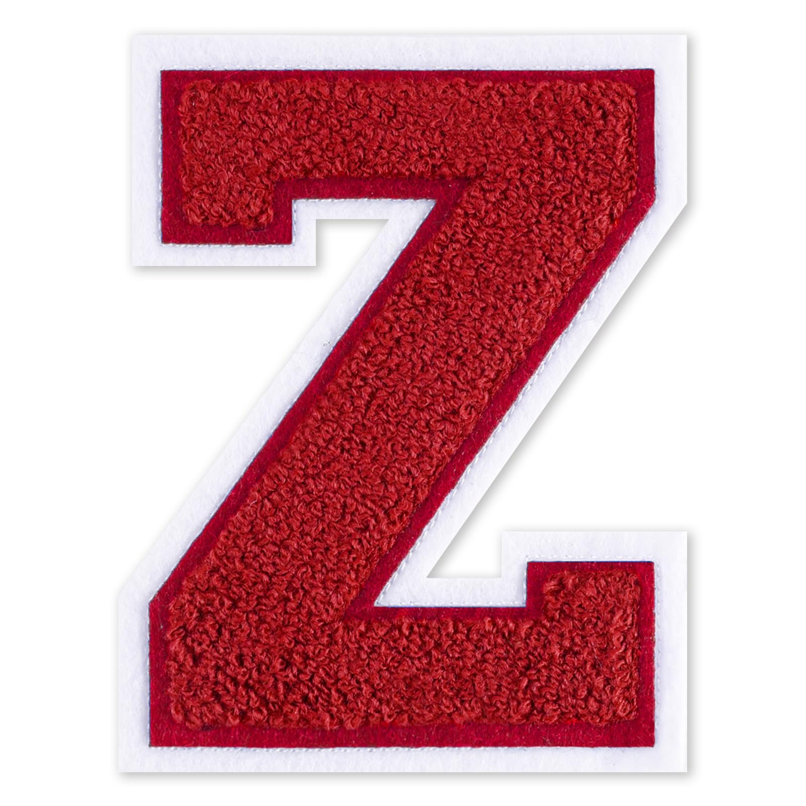 QianSiLi 6.0 Inch Chenille Iron On Letters for Clothes Varsity Letter Patches Embroidered Patch Iron On Patches for Clothing Jacket/Hoodie/Varsity (Red,Z)