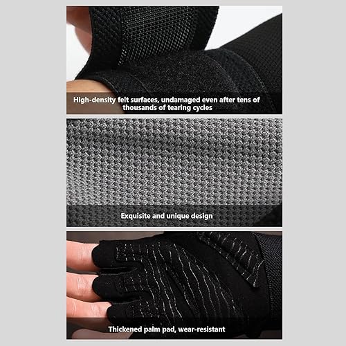 Miniatura 7 de Guantes de gimnasio para mujer  Guantes de entrenamiento antideslizantes sin dedos  Cómodo equipo de levantamiento de pesas para gimnasio,