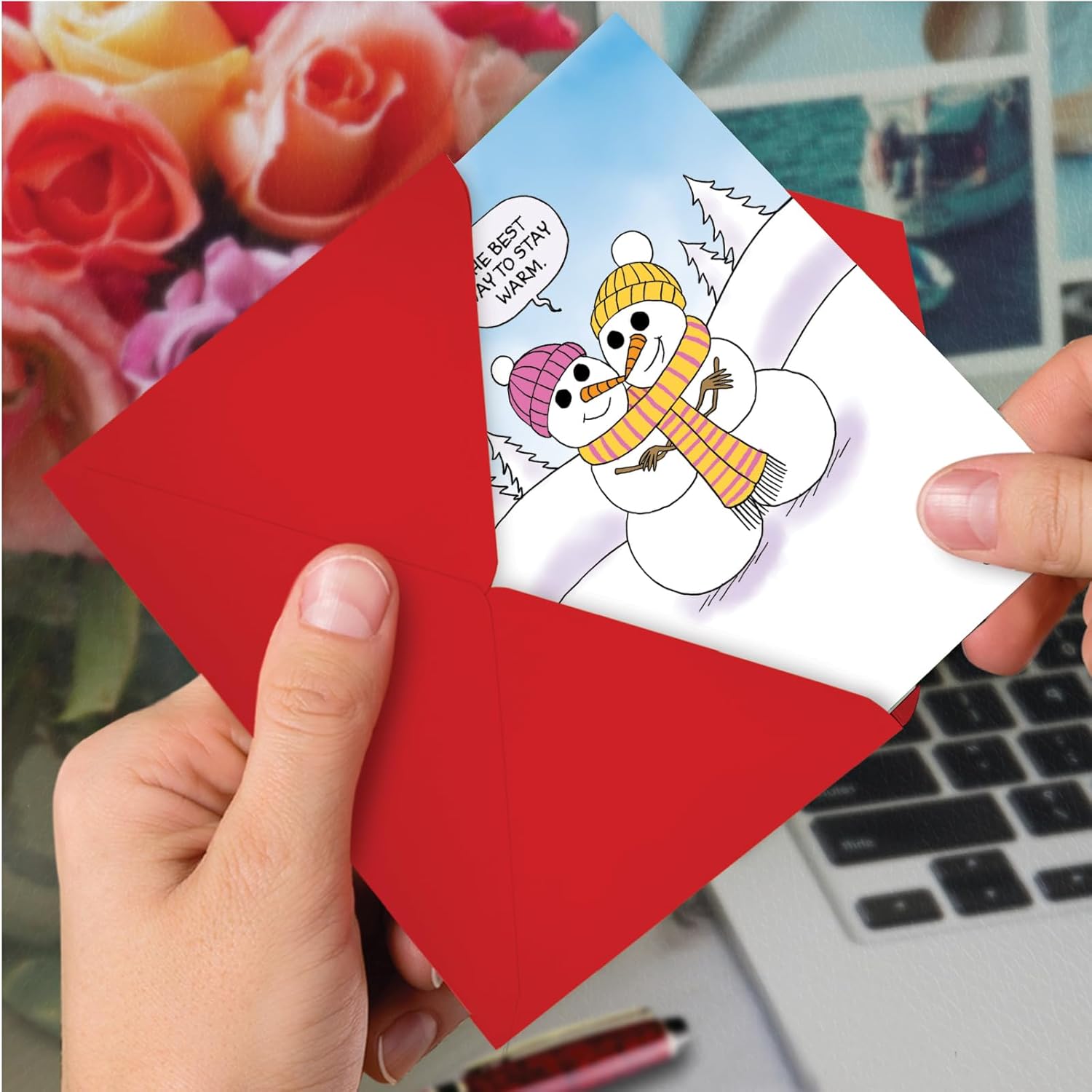 NobleWorks 12 Funny Christmas Cards w/5 x 7 Inch Envelopes (1 Design, 12 Each) - Best Way C8749XSG-B12x1