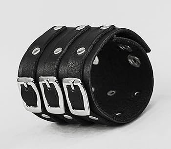 wide Leather cuff bracelet for men or women, Handmade UA