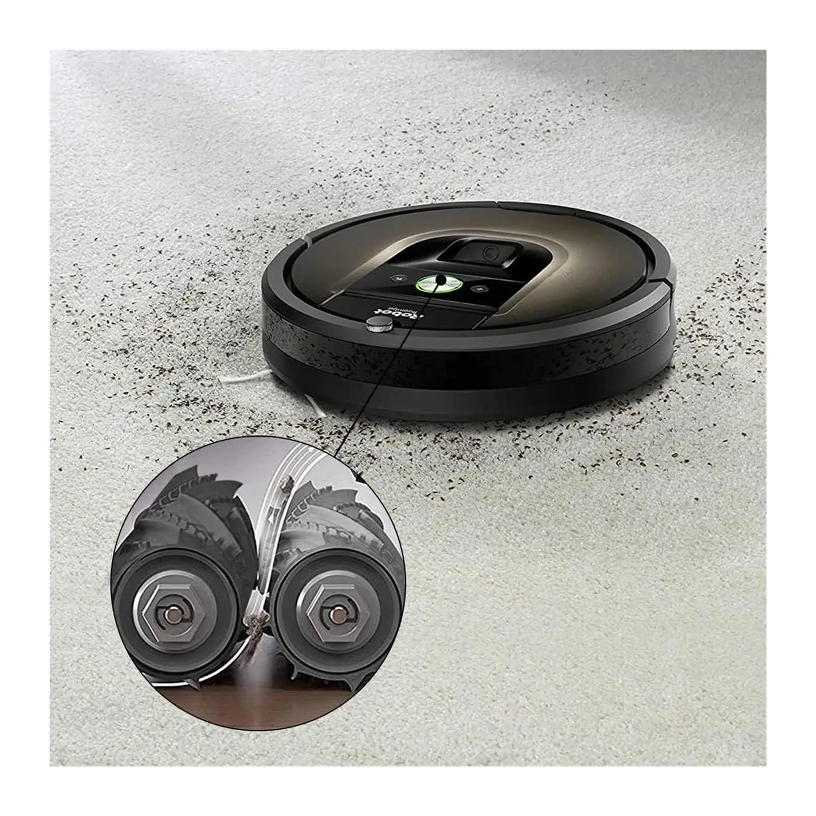 Kompatybilny z IRobot Kompatybilny z Roomba Seria 800 900 850 860 861 866 870 880 890 960 980 Robot odkurzający Szczotki gumowe Akcesoria(1)