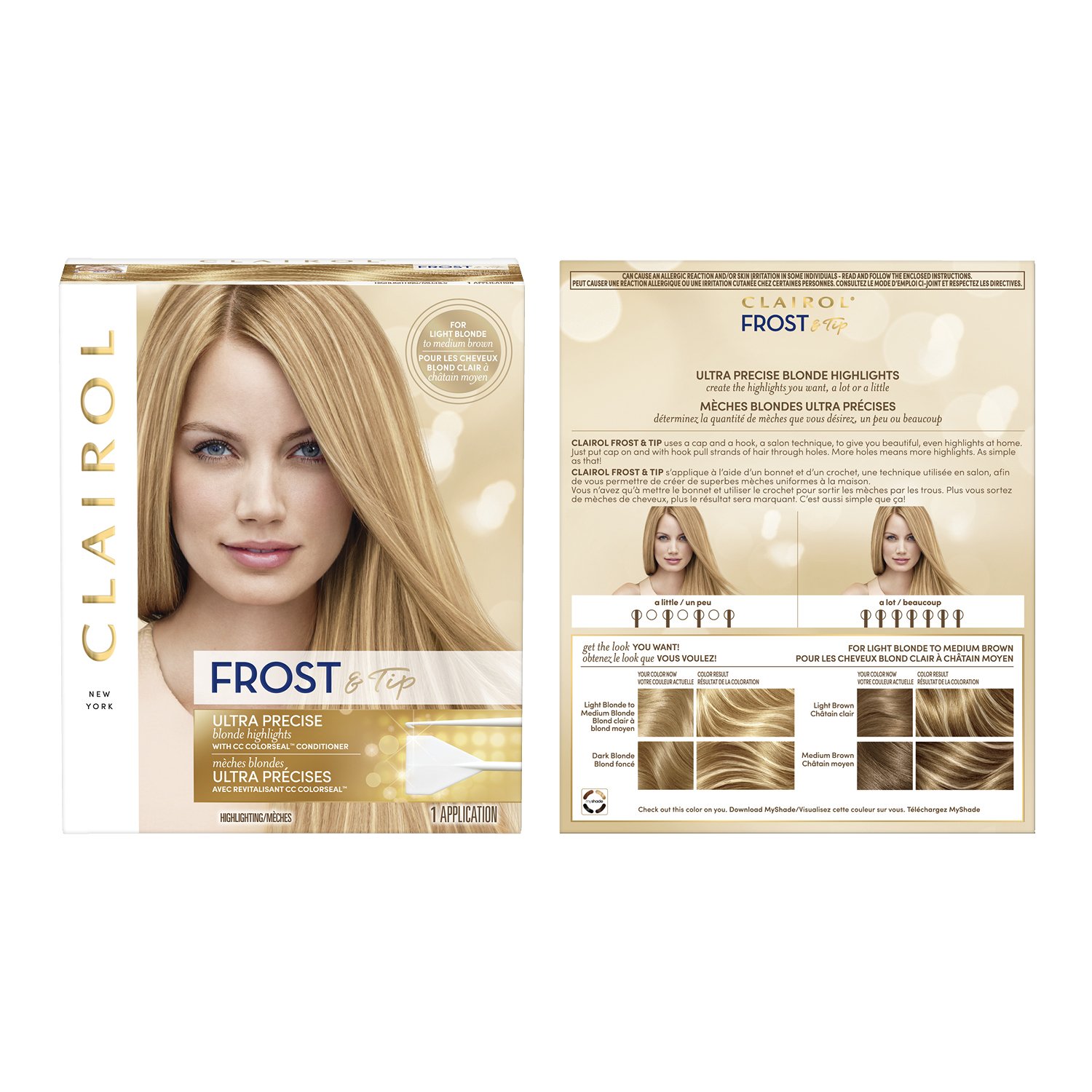 Clairol Nice'n Easy Frost & Tip Original Hair Dye, Light Blonde to