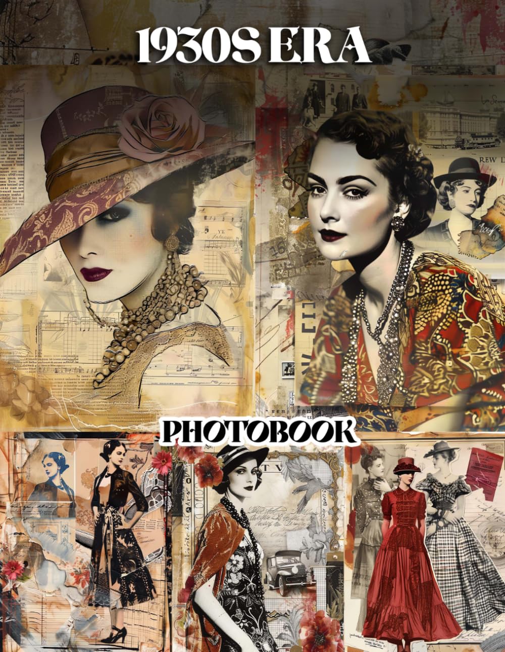 1930s Era Photo Book: Vintage Art Photography Collection Inspiring Glamorous Retro Fashion And Elegant Everyday Life Scenes