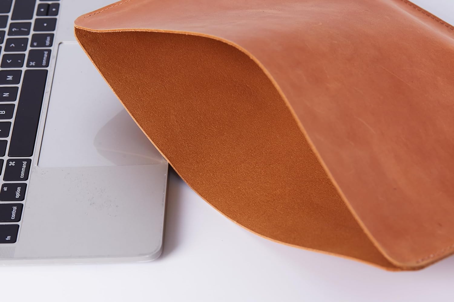 Leather Laptop Sleeve 13" Genuine Leather MacBook Air 13 inch Case - Carrying Protective Cases Compatible with MacBook 13" Air/Pro M1 M2 M3 M4 MAC MAX PRO A2338 A2681 А3113 A3240 A2337, Cognac