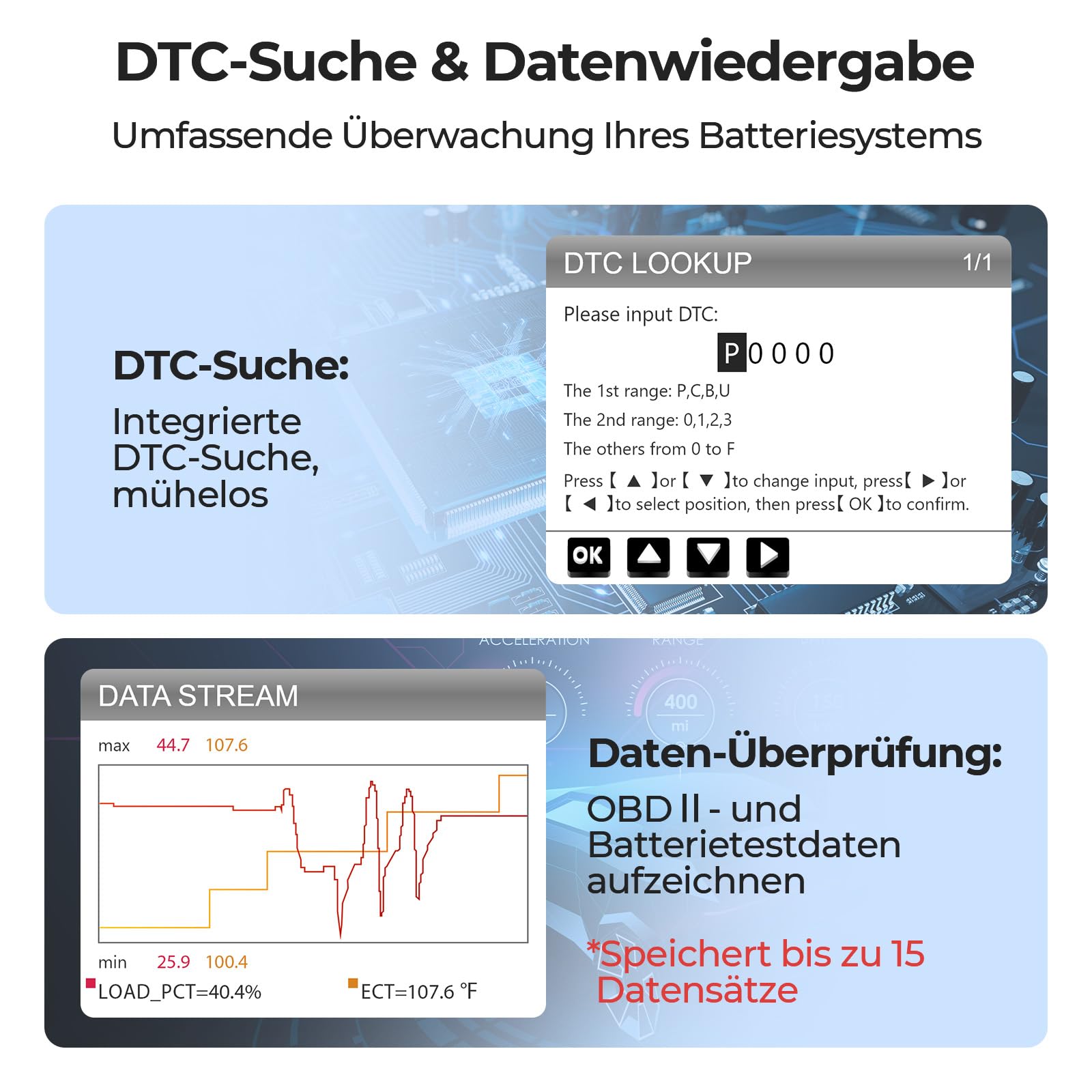 TOPDON ArtiLink500B OBD2 Diagnosegerät Auto und Batterietester 2-in-1, Universal KFZ-Fehlercode-Lesegerät mit Vollen OBD2-Funktionen, Laufen Batterie-Tests, Anlassen Tests, Lade-Tests