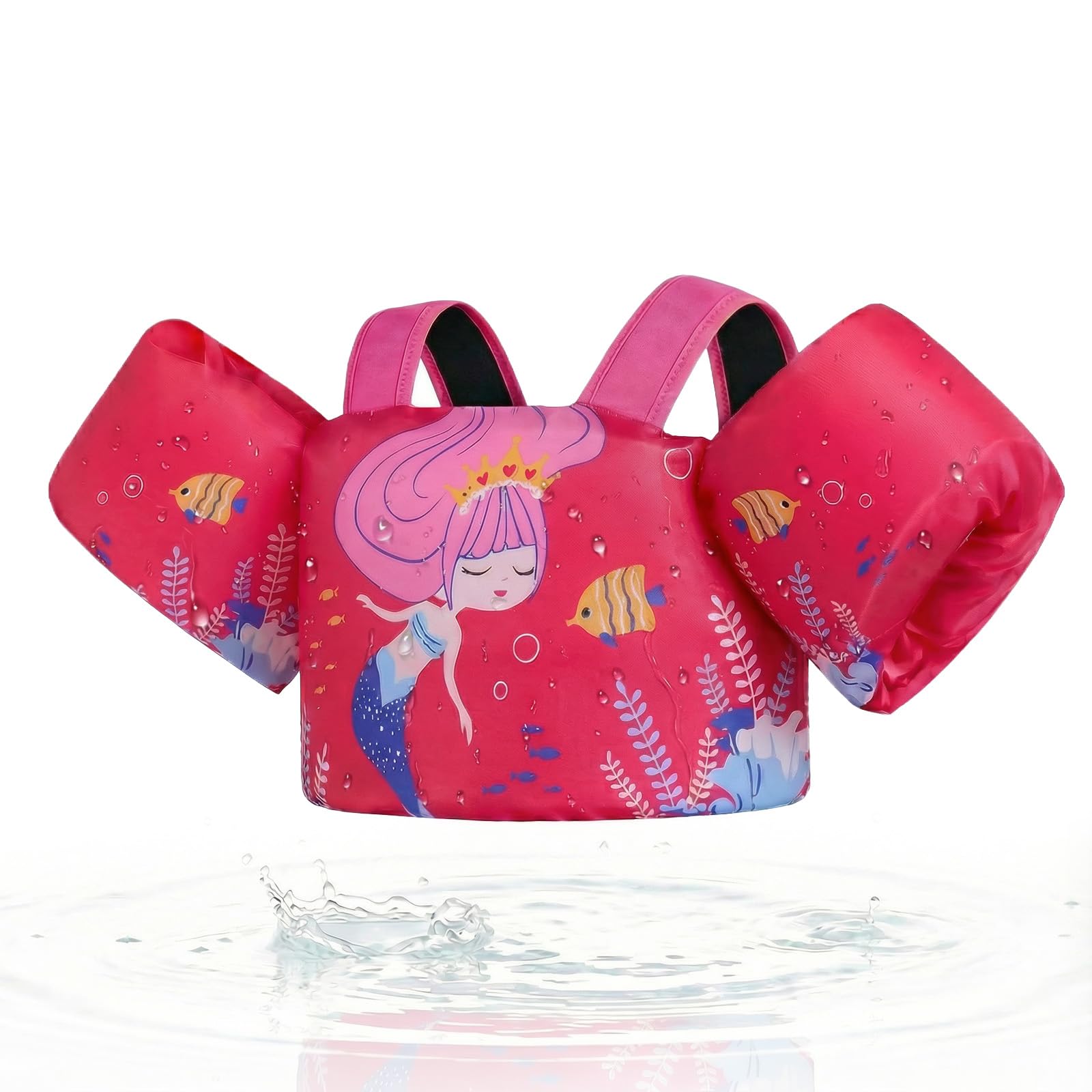 Gogokids Toddler Swimming Float Vest, Arm Bands Kids Swim Vest with Shoulder Harness Baby Floats Swimming Training Jacket for 1-6 Years / 11-30 kg Boys Girls Perfect for Pool, Learn to Swim and Beach — image 1