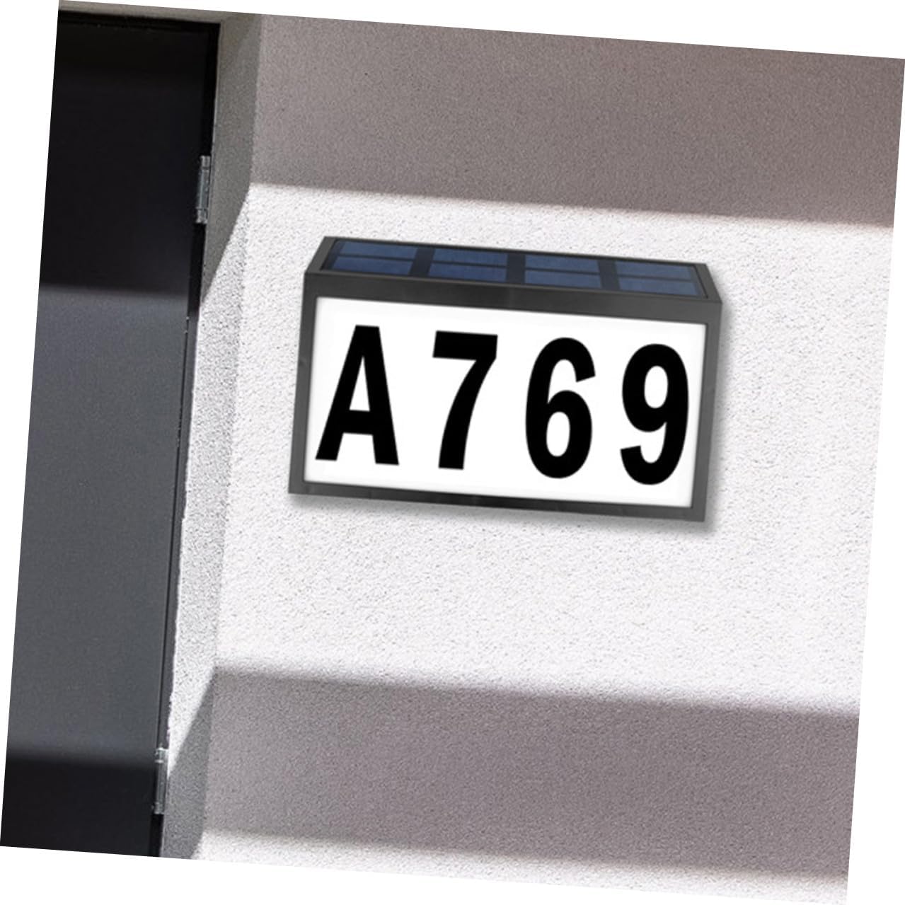 Solar Powered Outdoor Address Sign with Clear White LED Light Abs House Number Plaque for Residence Energy-saving Solar Lamp Easy Installation Weather-resistant Style Characters