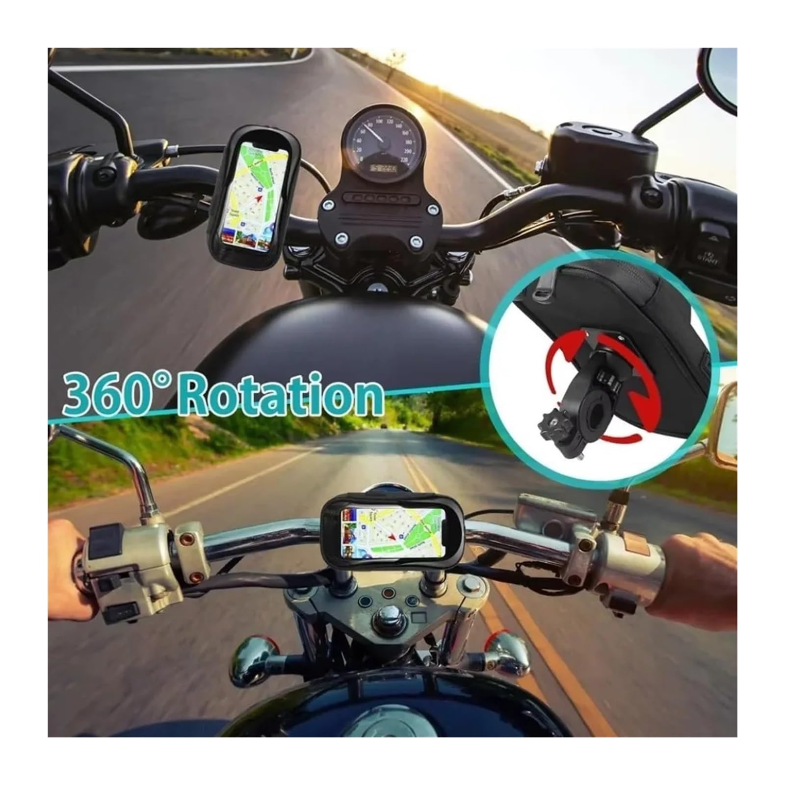 Sac Support De Téléphone, Compatible Avec Vélo, Moto Scooter