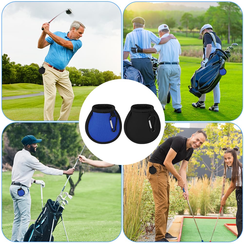 Bolsa de Limpieza de Pelotas de Golf,Doblemente Impermeable Bolsas de Limpieza de Golf con Hebillas Negras, Portátiles Accesorios de Limpieza de Golf Regalos para Hombres
