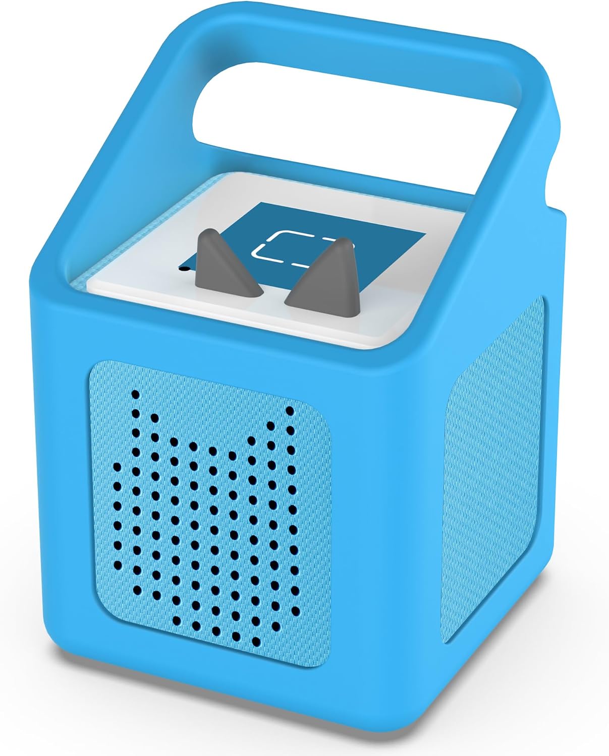 Silicone Case for Toniebox 1 Audio Player, Shockproof & Scratch-Resistant Portable Protective Cover Sleeve for Tonies Toniebox 1 Accessories with Carry Handle (Blue)