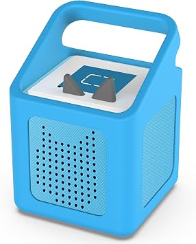 Silicone Case for Toniebox 1 Audio Player, Shockproof & Scratch-Resistant Portable Protective Cover Sleeve for Tonies Toniebox 1 Accessories with Carry Handle Blue