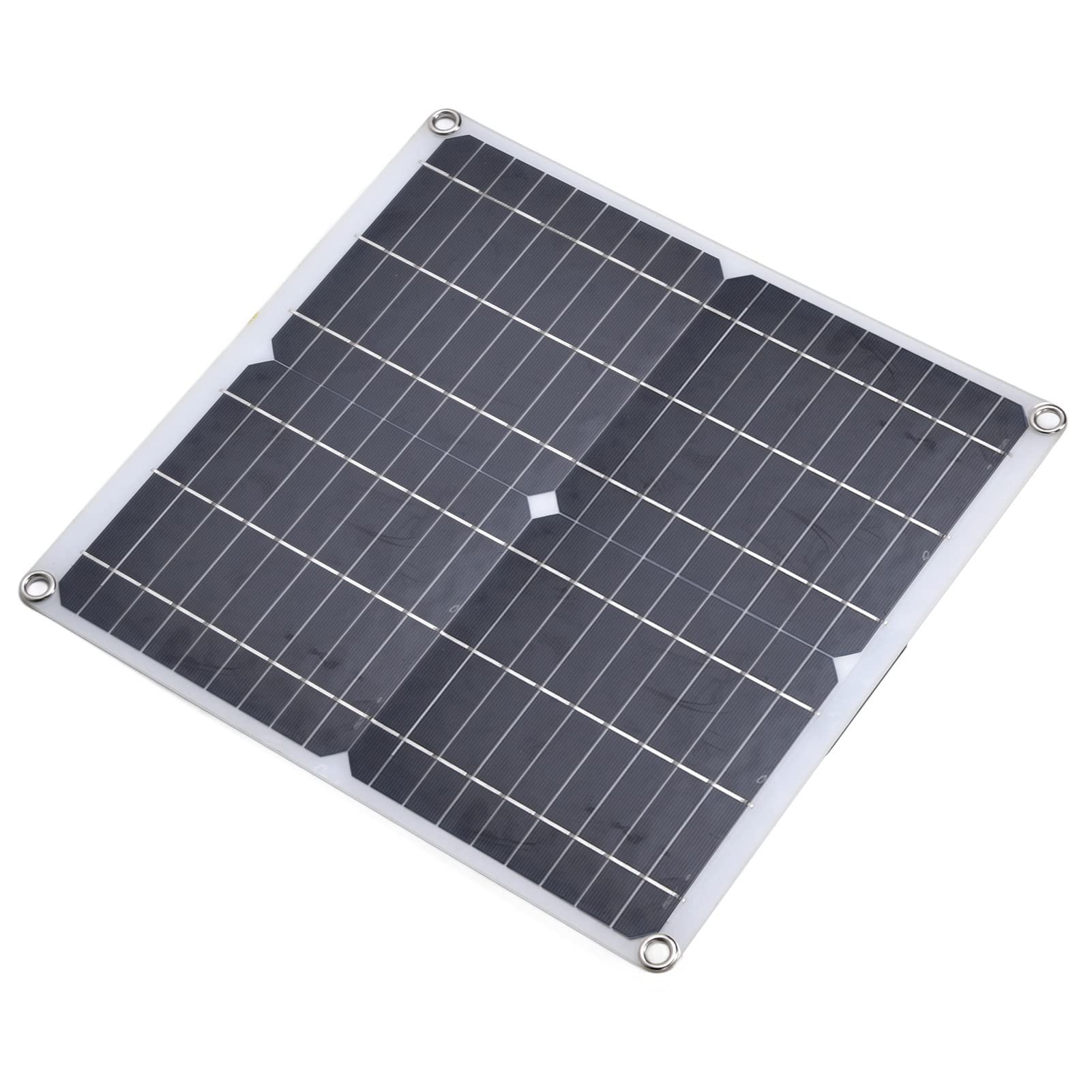 Zerodis 35-W-Solarpanel, Monokristallines Silizium, Flexibles Solarladegerät mit Zwei USB-Ausgängen für Outdoor-Camping-Überwachungskameras, Laptops, Autobatterien