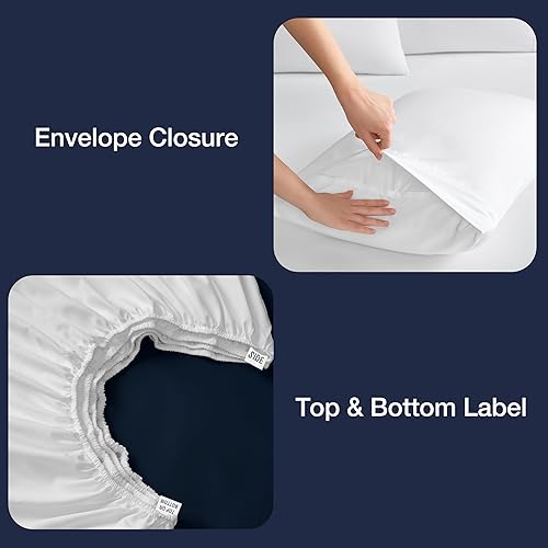 Miniatura 3 de 32655 Juego de sábanas y fundas de almohada de 6 piezas, tamaño King, sedosas, ultrasuaves, ecológicas, lavables a máquina, de secado rápido,