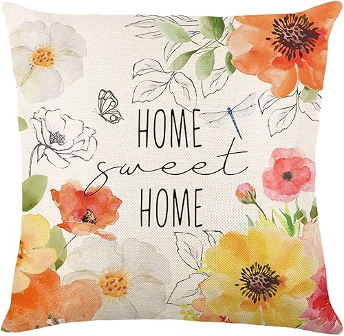Miniatura 1 de Fundas de almohada de primavera, fundas de almohada para el hogar, dulce hogar, floral, cojín de primavera, cojín de primavera, sala de estar, sofá,