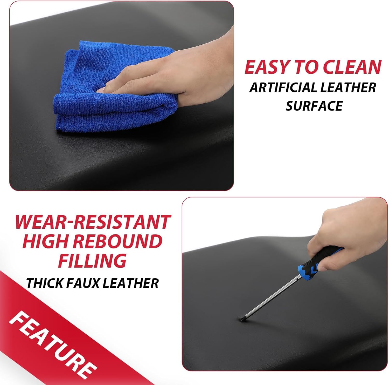 HECASA Seat Bottom Cushion Compatible with 2005-2009 Polaris RANGER XP 2X4/4X4 500 700 EFI Replacement for 2683817-070 UTV Bottom Seat