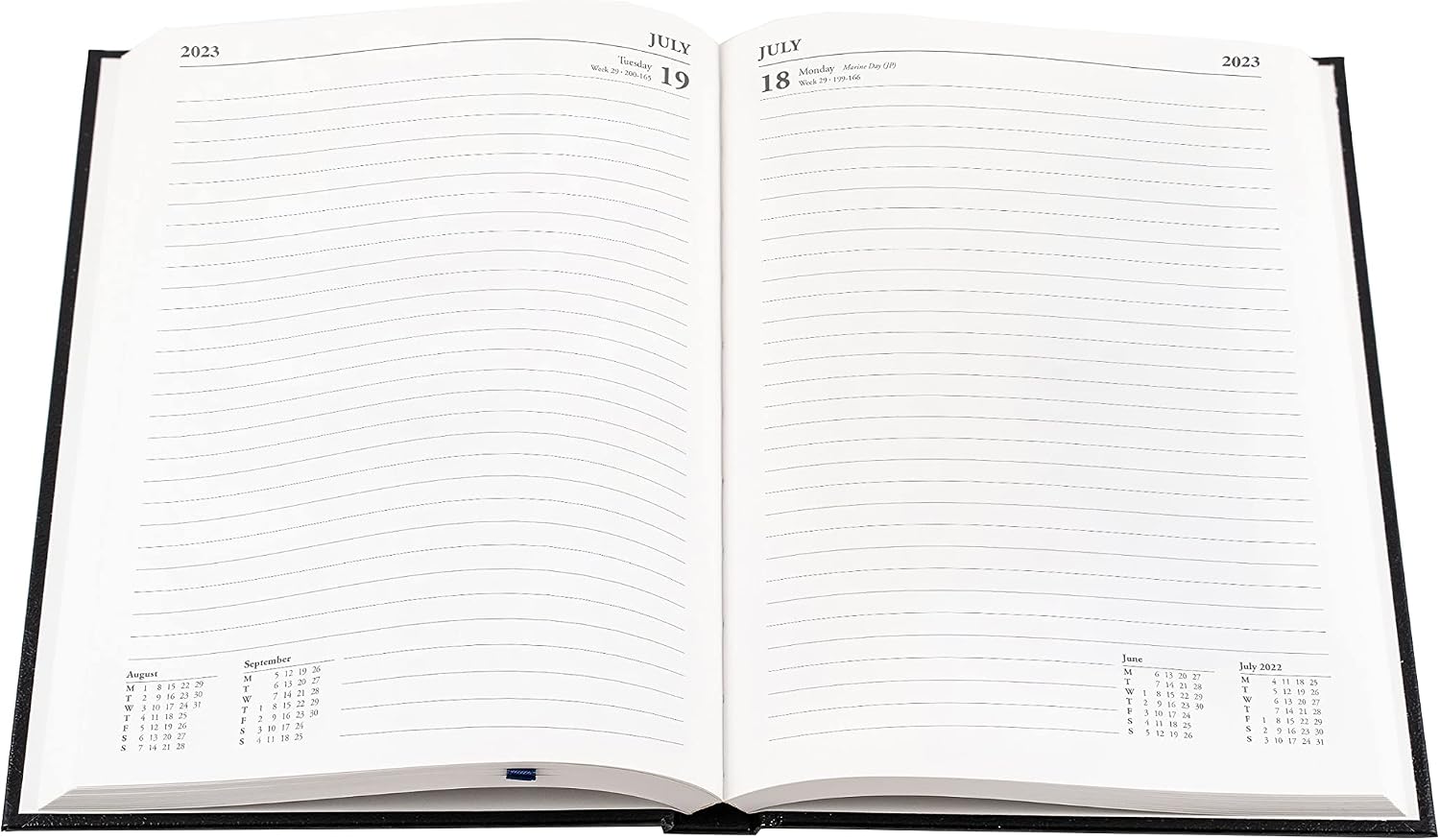 Collins Essential A5 Day to Page 2023 Diary - Black - Calendar Year Weekly Diary, Journal and Planner for business, office and personal