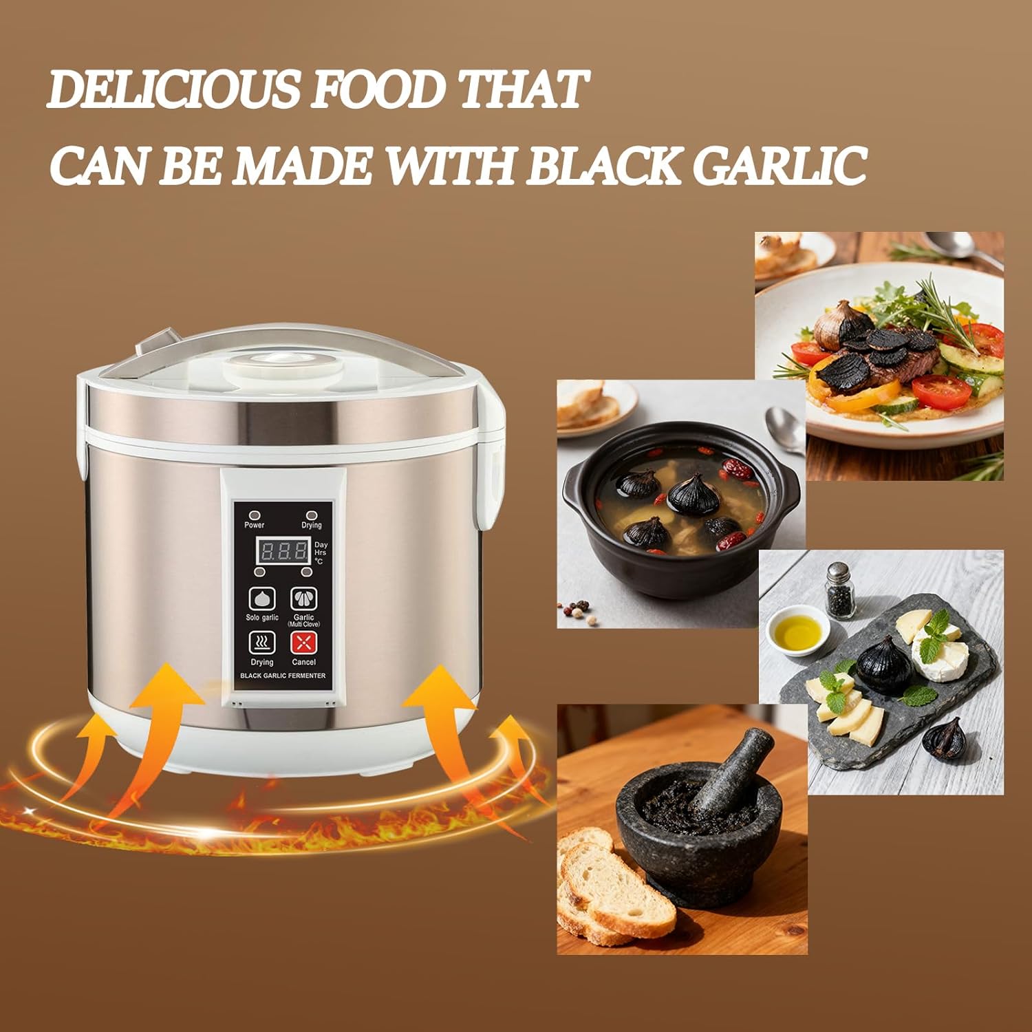 6L Black Garlic Fermentation Tank Fully Automatic Intelligent Control Garlic Machine 110v Multifunctional Tank Type Black Garlic, Yogurt, Natto With Adjustable Time And Drying Function