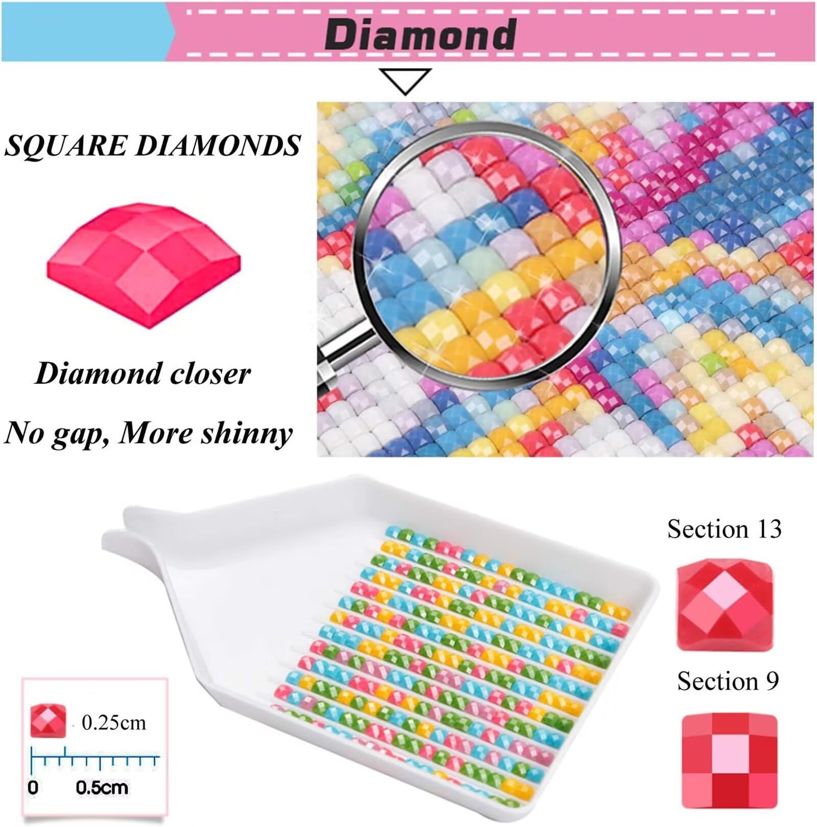 Zestawy do sztuki diamentowej dla dorosłych, 5D diamentowy obraz Dream Crystal Arts and Crafts dla dorosłych, haft krzyżykowy, cekiny, klejnoty, obrazy artystyczne, malowanie różami po numerach, do