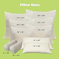 Vista 5 de Bean Products Almohada Kapok Premium de tamaño europeo, transpirable, ecológica y duradera, de tela de algodón orgánico, suave y de apoyo