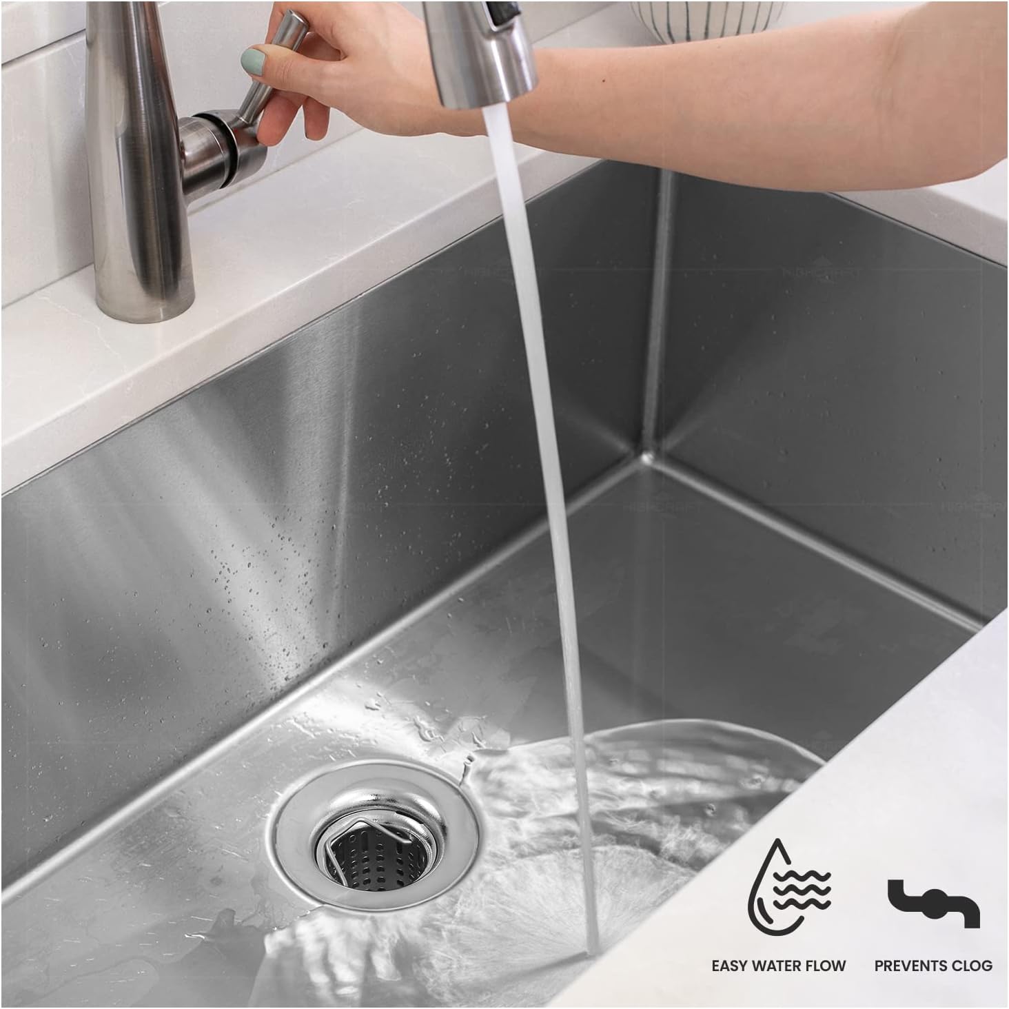 Everflow Bar Style Deep Sink Strainer