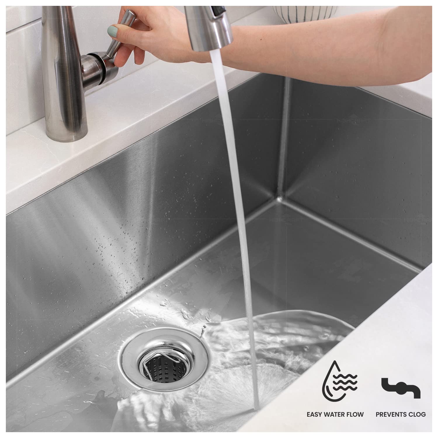 Highcraft 9774 Bar/Prep Sink (17/8 21/4) Junior Duo