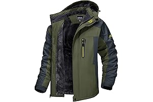 TACVASEN Men's Winter Fleece Ski Jacket