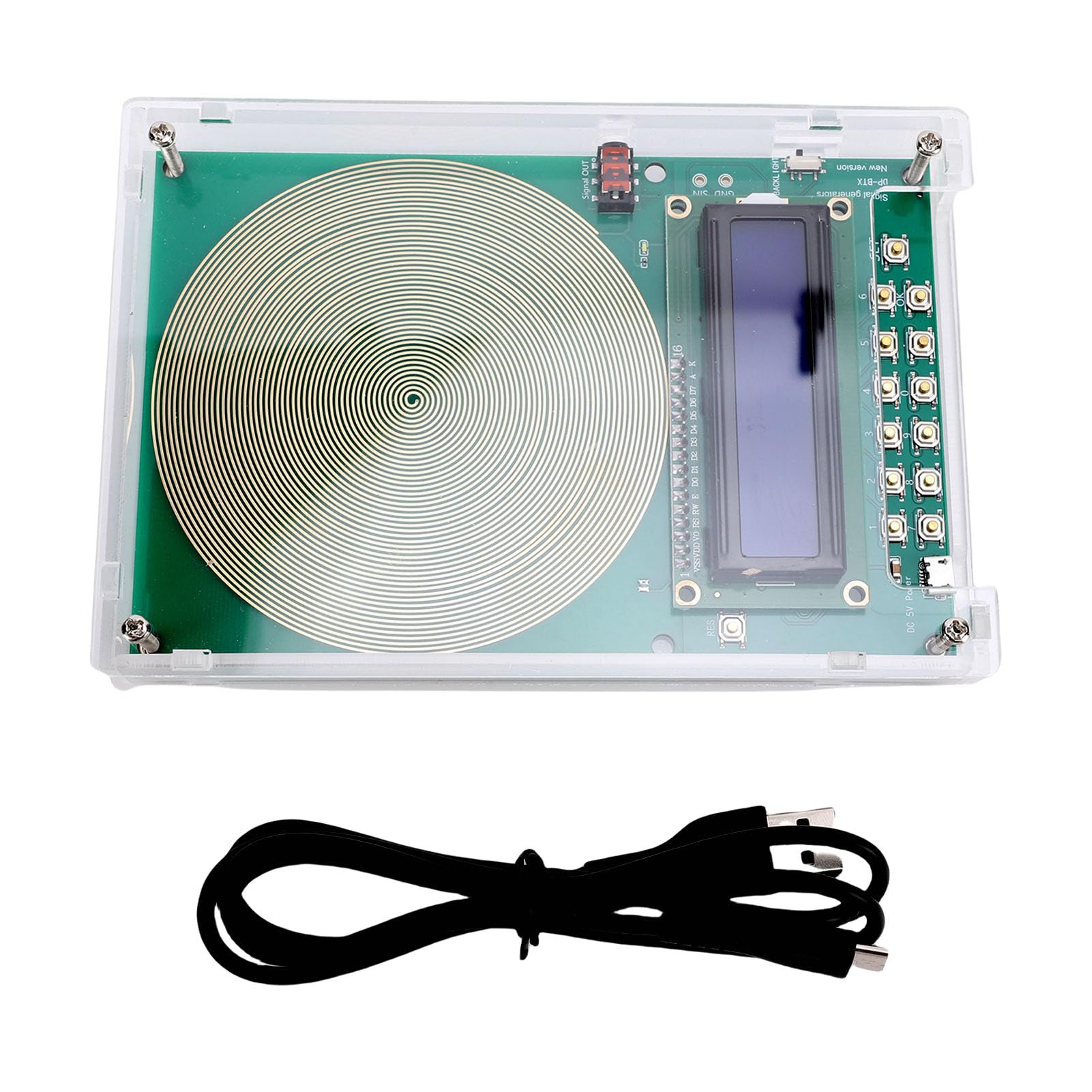 Generatore di Frequenza Regolabile, per la Guarigione da 0,1 Hz a 30.000 Hz, Generatore di Risonanza 7,83 Hz, Generatore di Segnale Sinusoidale Alimentato Tramite USB C