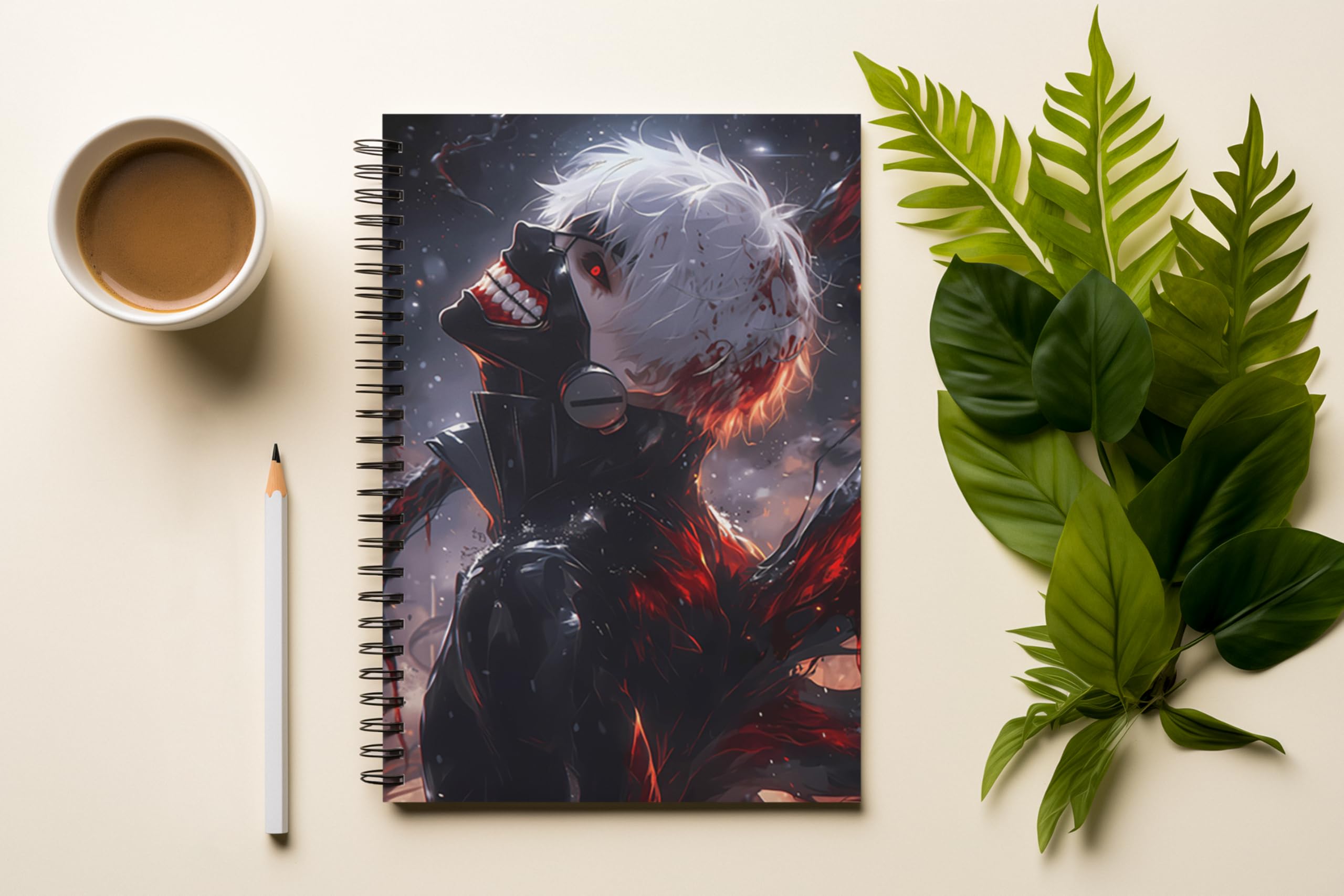 Graphic Word Anime Notepad A5 Size Unrulled 160 Pages 100gsm Paper Matt Finishing Wire-O Spiral Notebook (Multicolor Designs)