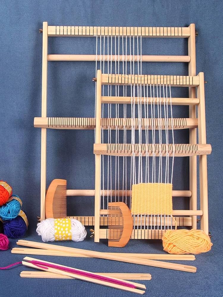 Amazon.co.jp: 手織り機 卓上手織機 機織り機 初心者 木製 織り