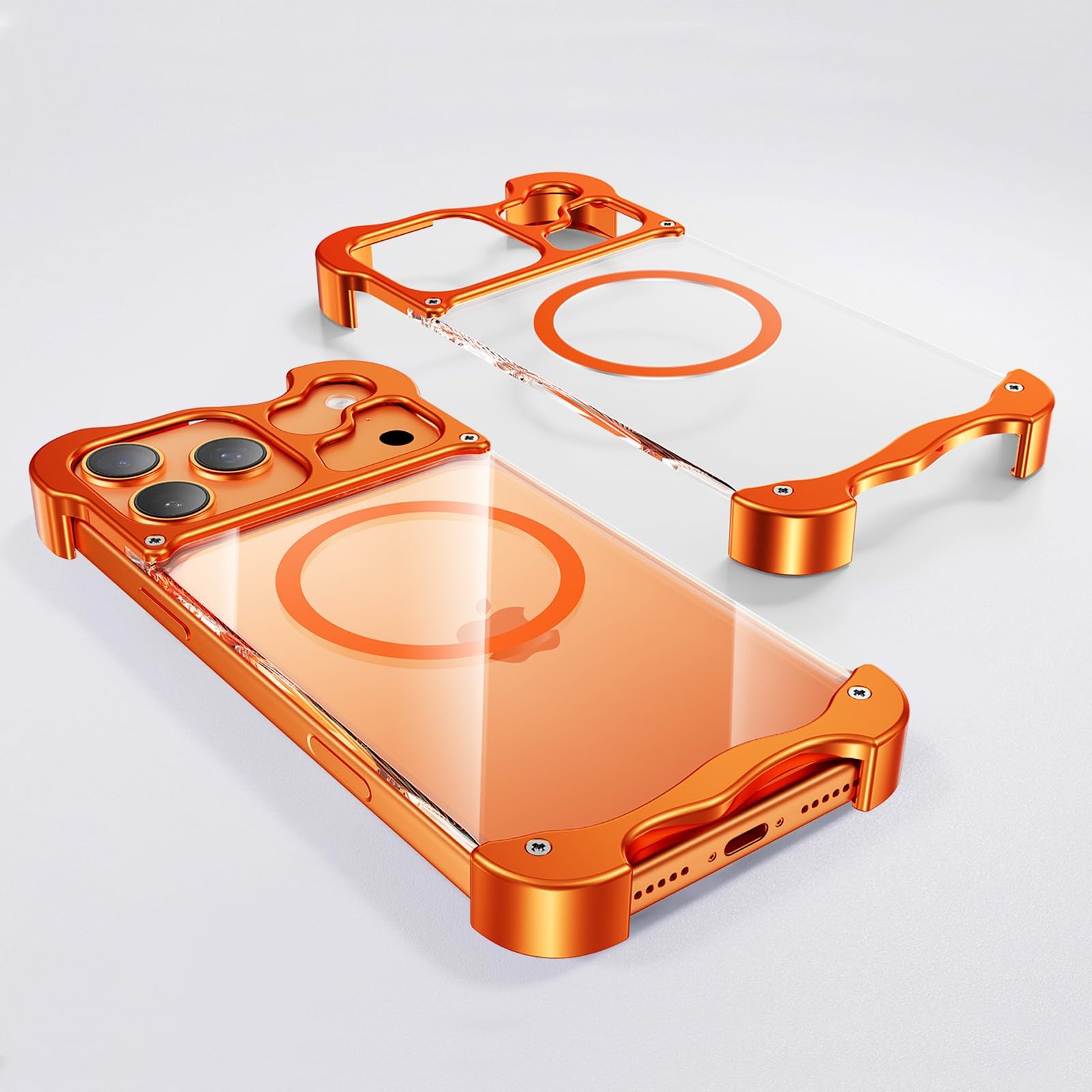 Coque iPhone 17 orange transparente idéale pour le quotidien et les sorties