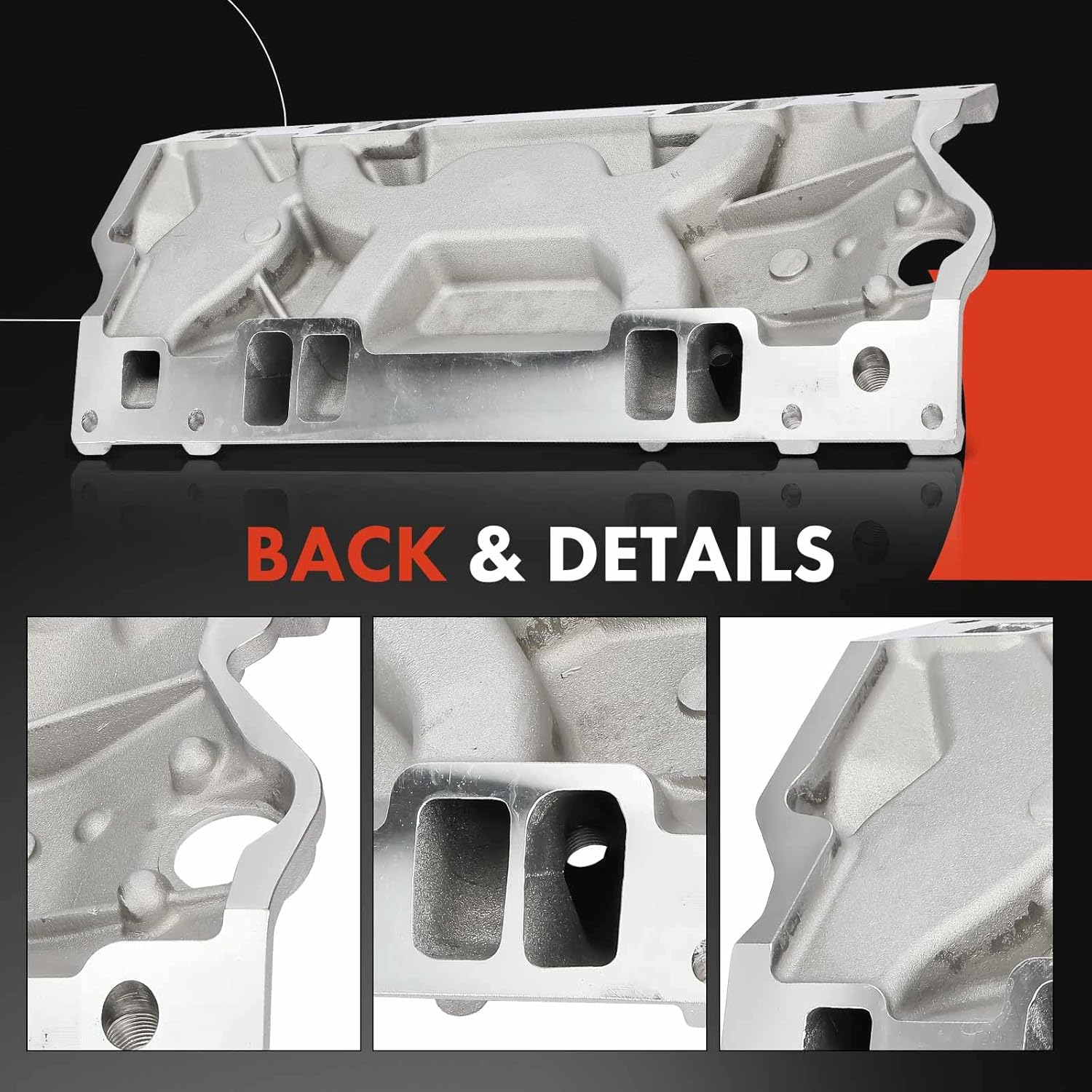 A-Premium Aluminum Engine Dual Plane Intake Manifold Compatible with Chevy Small Block SBC Vortec - 1996-2002 - 8Cyl 5.0L 305 & 5.7L 350, 5500 RPM, 4.25in Height, W/Gasket