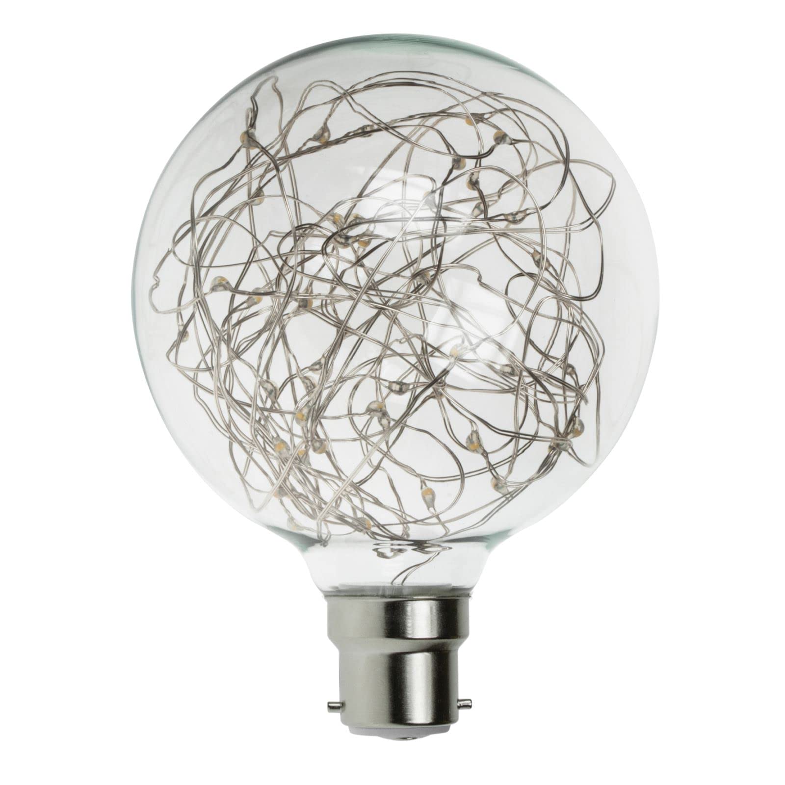 Light Bulb 1.7w Decorative Twinkle Star Effect LED Globe B22 Magenta G95