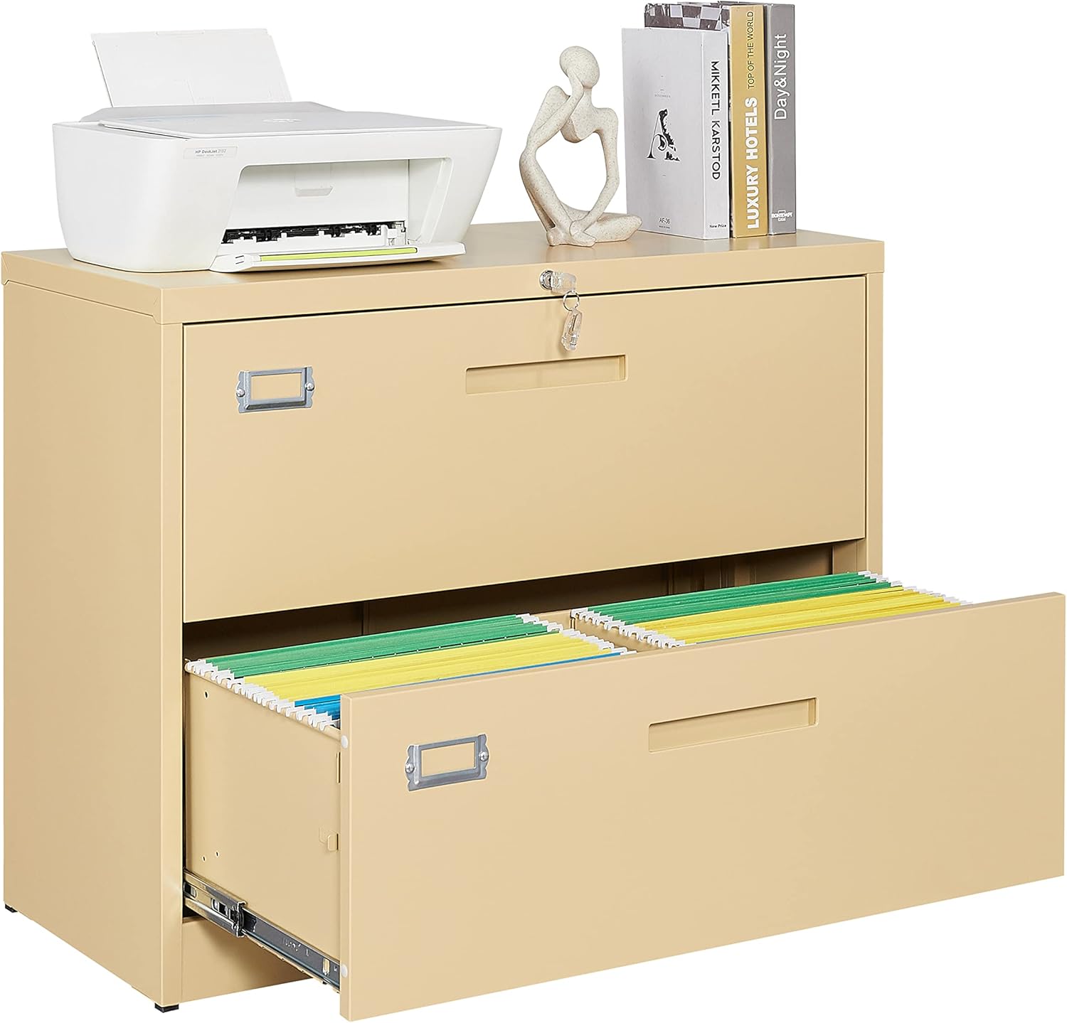 BYNSOE 2 Drawer Lateral File Metal Filing