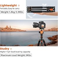 Victiv Kamera Állvány 205 cm Alumínium Utazó Tripod Golyós Fejjel 10 kg Teherbírás Levehető Monopod Hordtáskával Fekete 3