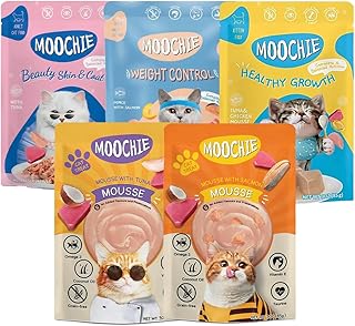 PETS EMPIRE Moochie Tasty Wet Cat Food (85 g Pack X 5) Grain Free Cats Gravy Meal, No Artificial Flavours Kitten Food, No... Price In India