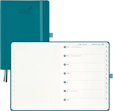 BEZEND A5 Academic Diary 2026-2027 Week to View with Dotted Note Pages