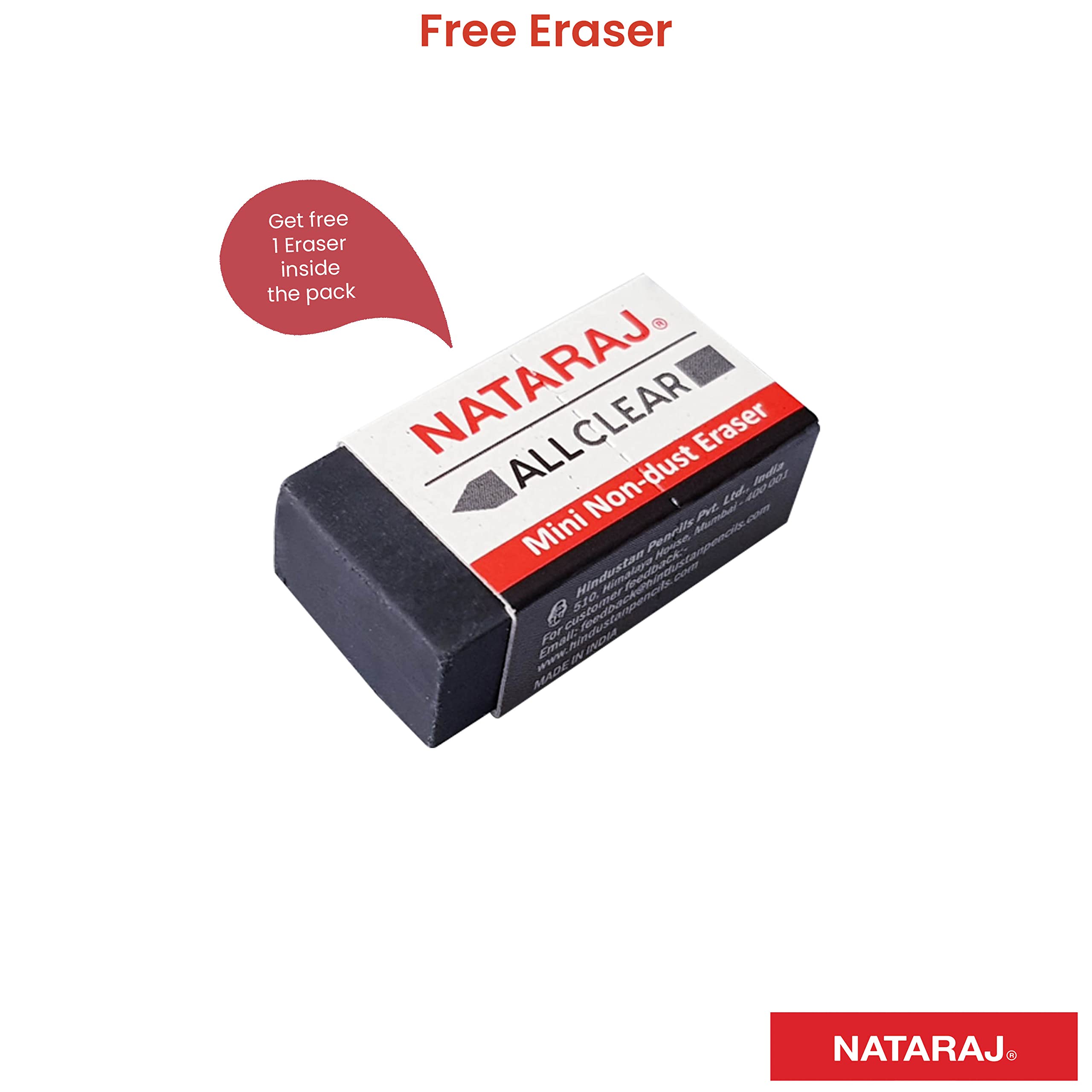 Nataraj Writing Pencils, Platinum, BLACK Bonded Lead, Pack of 24, 2B Wood Rubber Eraser Tip Dark Pencils, Sharpener - Image 4