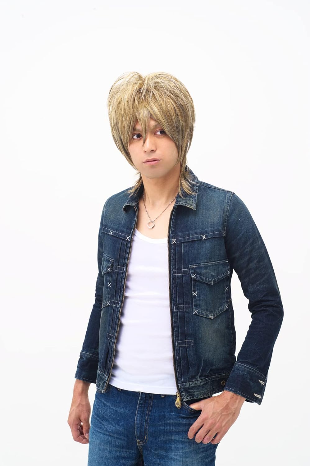 CSL-202 細長め シュシュ 正絹 シルク Mサイズ シルク100%シュシュ