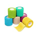 FriCARE Self Adhesive Bandage Wrap, Medical Tape in First Aid Kit, Cohesive Bandages for Wounds Sport Vet, 2 Inches X 5 Yards 6 Rolls, Fresh