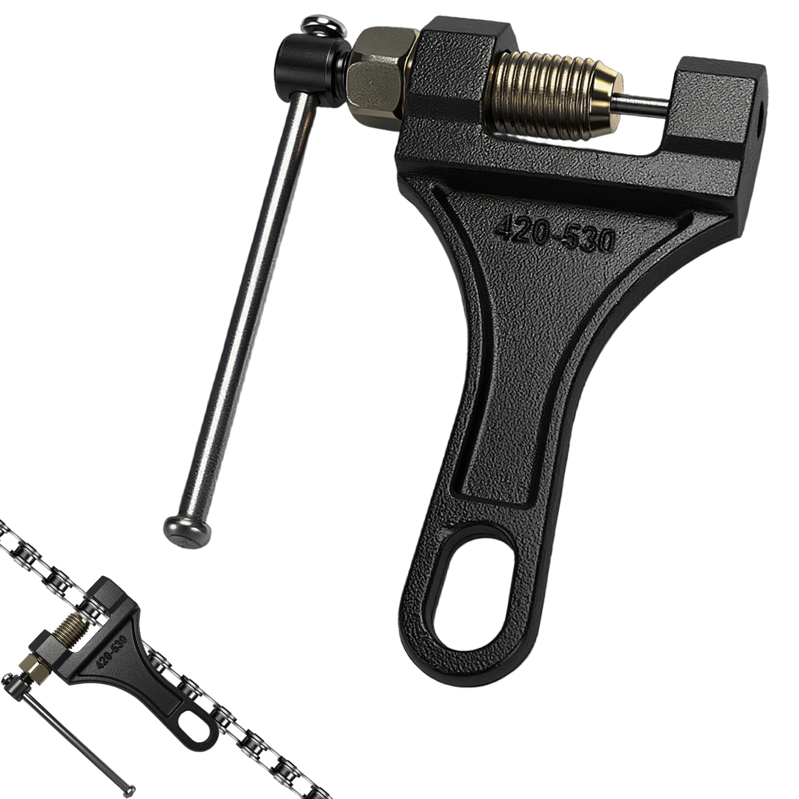 Motorcycle Chain Breaker Tool #420-530, Roller Chain Link Removal Tool