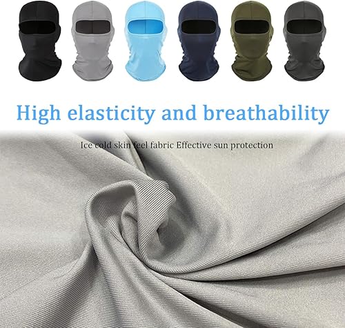 Miniatura 5 de Sylvil Pasamontañas de esquí, protección UV, resistente al viento, máscara facial completa, para hombres y mujeres, transpirable y ligera,