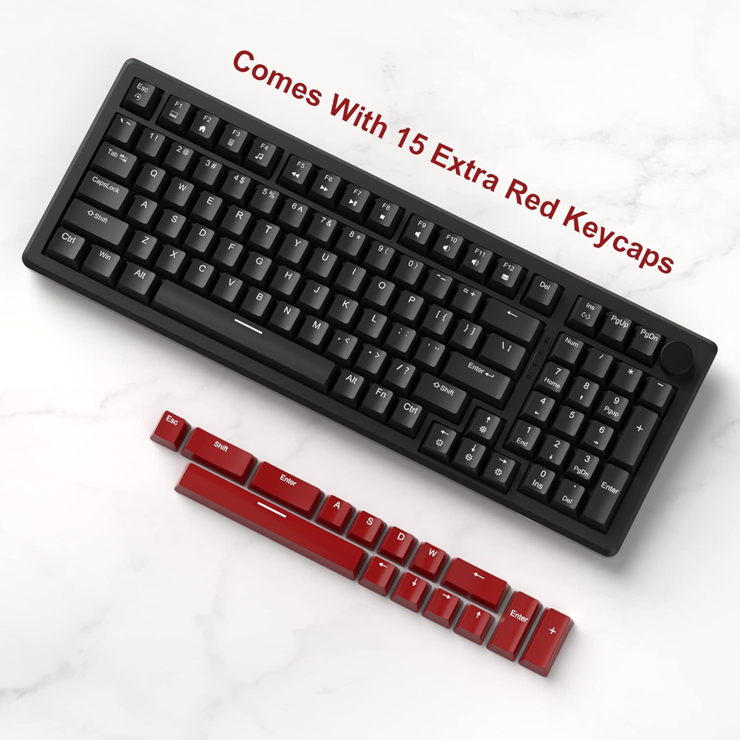 MageGee STAR98 Keyboard with extra red keycaps