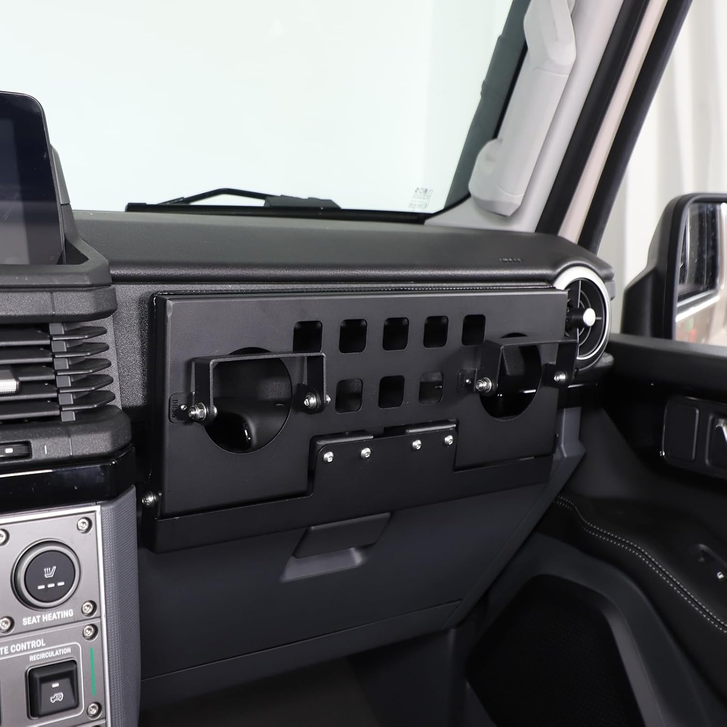 Car Co-Pilot Multi-Function Storage Tray Cup Holder Expander Compatible with INEOS Grenadier 2022-2025 Accessories, Aluminum Alloy Co-Pilot Foldable Storage Holder Phone Key Cup Organizer