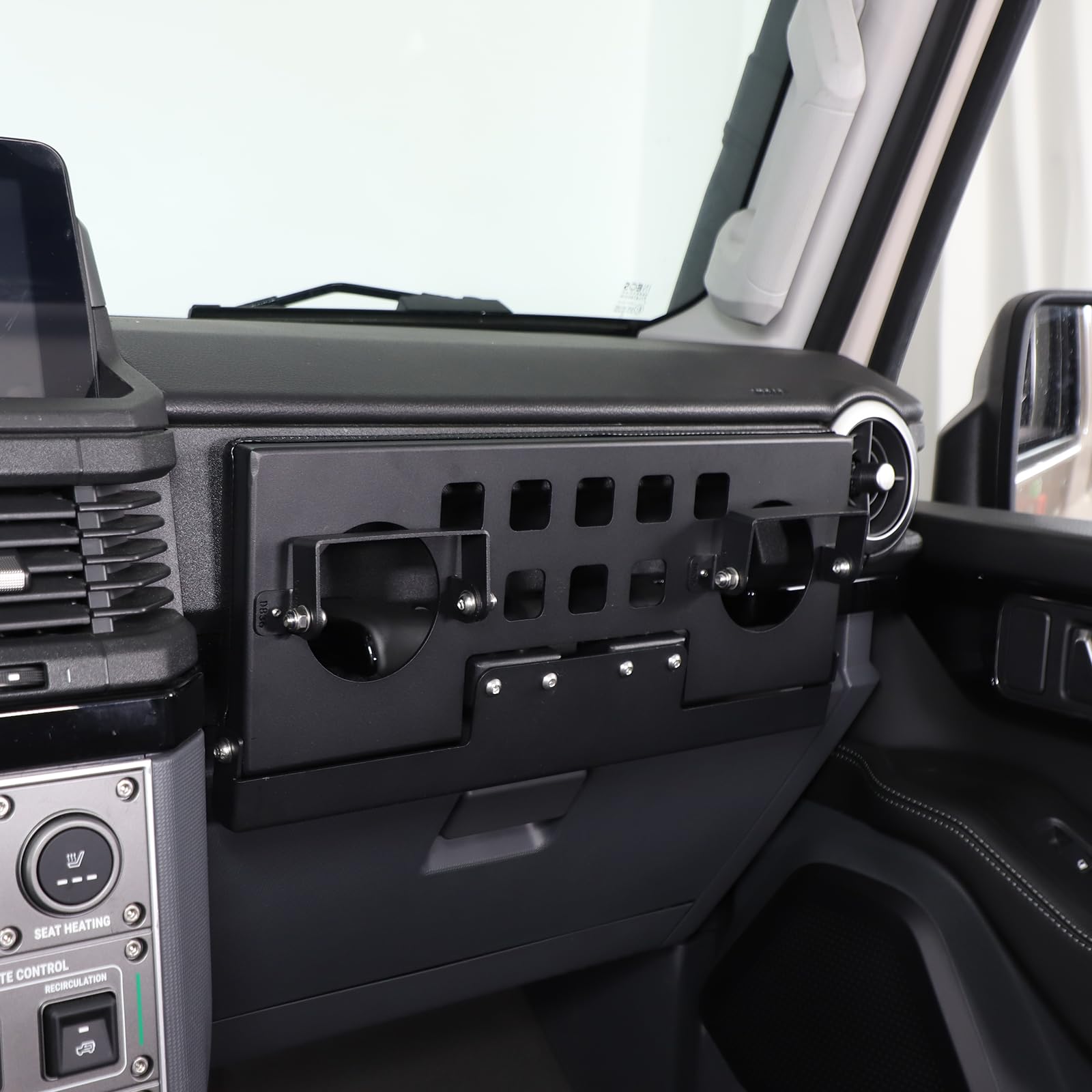 Car Co-Pilot Multi-Function Storage Tray Cup Holder Expander Compatible with INEOS Grenadier 2022-2025 Accessories Aluminum Alloy Co-Pilot Foldable — view 5