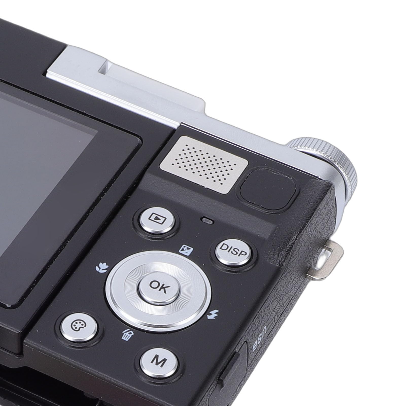 Fotocamera Digitale 4K, Fotocamera Mirrorless HD da 64 MP con Messa a Fuoco Automatica Zoom Digitale 16X e Schermo Ribaltabile da 2,88 Pollici, per Vlogging di Viaggi Fotografici (Black)