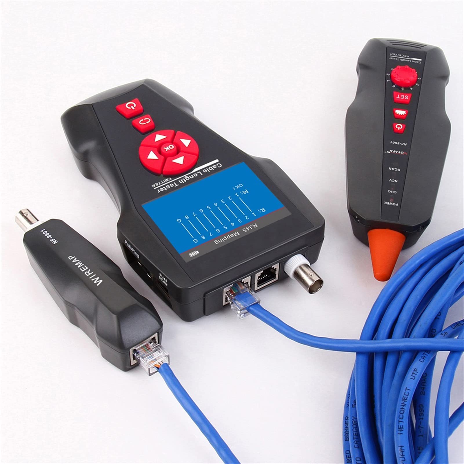 Equipo de localizador de alambre Equipo Tester Tester Line Finder Cable Tracker Para Ethernet y teléfono