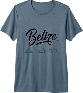 Belize Skyline Travel Vacation Outfits Premium Tri-Blend T-Shirt